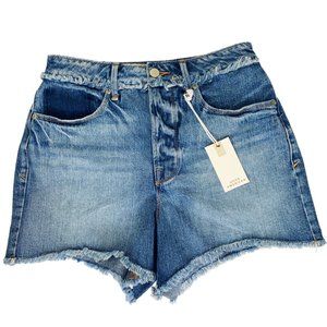 Good American NWT Bombshell Shorts Distressed Fringe Raw Hem High Waist 4 / 27